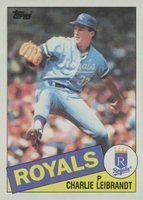 1985 Topps #459 Charlie Leibrandt Baseball Card