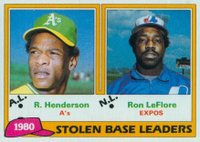 1981 Topps #4 Stolen Base Leaders Baseball Card