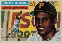 1956 Topps #33 Roberto Clemente White Back Baseball Card