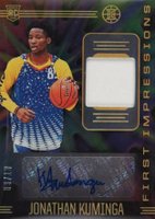 2021 Panini Chronicles Draft Picks Illusions First Impressions Jersey Autograph #JKU Jonathan Kuminga Prime Basketball Card