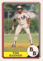 1987 Boardwalk & Baseball Top Run Makers #24 Tim Raines No Slash Baseball Card