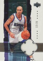 2003 Upper Deck Exquisite Collection #33-J Mike Bibby Jersey Basketball Card