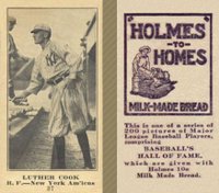 1916 Holmes for Homes Bread #37 Luther Cook Baseball Card