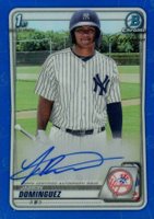 2020 Bowman Chrome Sapphire Edition Autographs #BSPAJDO Jasson Dominguez Baseball Card