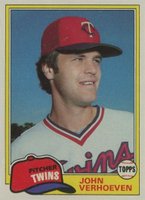 1981 Topps #603 John Verhoeven Baseball Card