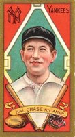 1911 Gold Borders #33 Hal Chase Both ears-Diamond frame ends at shoulders Baseball Card