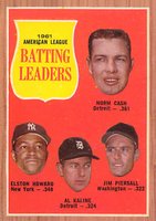 1962 Topps #51 A.L. Batting Leaders Baseball Card
