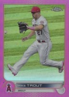 2022 Topps Chrome #200 Mike Trout Pink Refractor Baseball Card