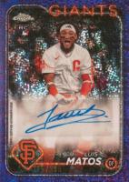 2024 Topps Chrome Update Chrome Baseball Update Series Autographs #ACLM Luis Matos Purple Speckle Baseball Card