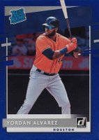 2020 Panini Donruss #45 Yordan Alvarez Holo Blue Baseball Card