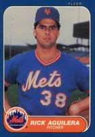 1986 Fleer #74 Rick Aguilera Baseball Card