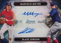 2022 Bowman Sterling Dual Refractor Autographs #DRAMJ Blaze Jordan/Marcelo Mayer Baseball Card