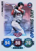 2010 Topps Opening Day Attax # Joe Mauer Baseball Card