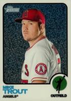 2022 Topps Heritage #100 Mike Trout Chrome Baseball Card