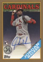 2023 Topps 1988 Topps Baseball Autographs #88BAJWA Jordan Walker Series 2-Gold Baseball Card