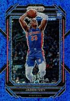 2022 Panini Prizm #256 Jaden Ivey Blue Sparkle Basketball Card