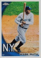 2010 Topps Chrome Wrapper Redemption #222 Babe Ruth Refractor Baseball Card