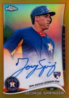 2014 Topps Chrome #GS George Springer Autograph-Gold Refractor Baseball Card