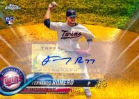 2018 Topps Chrome Update #HMT17 Fernando Romero Autograph-Gold Refractor Baseball Card