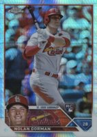 2023 Topps Chrome #192 Nolan Gorman Prism Refractor Baseball Card