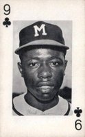 1962 Pittsburgh Exhibits # Hank Aaron 9 of Clubs Baseball Card