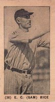 1927 York Caramel Type 1 #36 E.C. Rice Baseball Card