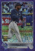 2022 Topps Chrome #35 Wander Franco Purple Speckle Refractor Baseball Card
