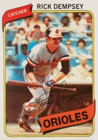 1980 Topps #91 Rick Dempsey Baseball Card
