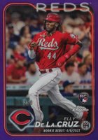 2024 Topps Chrome Update #USC150 Elly de La Cruz Purple Refractor Baseball Card