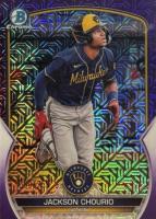 2023 Bowman Mega Box Chrome #76 Jackson Chourio Purple Baseball Card