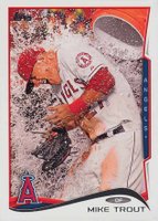 2014 Topps #1 Mike Trout Gatorade Bath Baseball Card