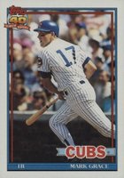 1991 Topps #520 Mark Grace Baseball Card