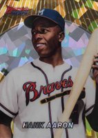 2016 Bowman's Best 1996 Bowman's Best #HA Hank Aaron Atomic Refractor Baseball Card
