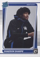 2022 Panini Chronicles Draft Picks Donruss Optic Rated Rookie #21 Shaedon Sharpe Basketball Card