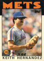 1986 Topps Tiffany #520 Keith Hernandez Baseball Card