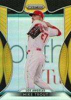 2019 Panini Prizm #192 Mike Trout Gold Prizm Baseball Card