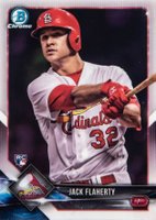 2018 Bowman Chrome #72 Jack Flaherty Batting Baseball Card