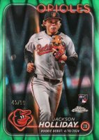 2024 Topps Chrome Update #USC89 Jackson Holliday Green Raywave Baseball Card
