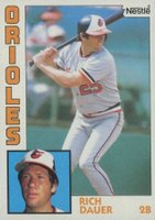 1984 Topps Nestle Hand Cut #723 Rich Dauer Baseball Card