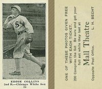 1916 Mall Theatre #34 Eddie Collins Baseball Card