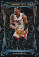 2023 Panini Obsidian #72 Bam Adebayo Electric Etch Blue Basketball Card