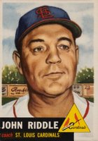 1953 Topps #274 John Riddle Short print Baseball Card