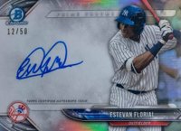 2018 Bowman Chrome Prime Signatures #PCSEF Estevan Florial Baseball Card