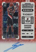 2022 Panini Contenders #110 Shaedon Sharpe Autograph-Premium Edition-Red Shimmer Basketball Card