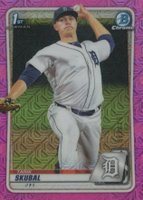 2020 Bowman Chrome Mega Box #BCP108 Tarik Skubal Pink Refractor Baseball Card