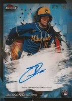 2024 Topps Finest Finest Autographs #FAJC Jackson Chourio Sky Blue Refractor Baseball Card