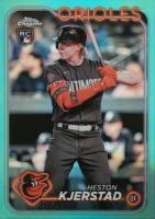 2024 Topps Chrome #142 Heston Kjerstad Aqua Refractor Baseball Card