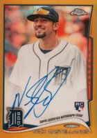2014 Topps Chrome #4 Nick Castellanos Autograph-Gold Refractor Baseball Card