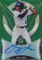 2019 Leaf Valiant Autographs  #BAGJ1 Greg Jones Green Baseball Card