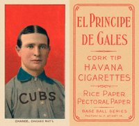 1909 White Borders El Principe De Gales #78 Frank Chance Portrait-Red Background Baseball Card